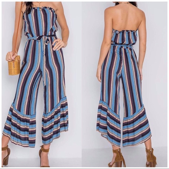 SALE ~ CROP HEM REMOVABLE SPAGHETTI STRAP JUMPSUIT - Picture 8 of 8